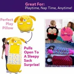 Draak Slaapzak -160 Cms | Kinderslaapzak | Slaapzak Junior | Nappers | Children Sleeping Bag | Kinderen Slaapzak | Super Soft 2 In 1 Fun Pillow &Sleepy For Boys | Draak Slaapzak | Zachte Slaapzak | Knuffel Slaapzak | 2 In 1 Slaapzak | Kinderen -Buiten Kamperen 1197x1200