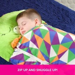 Draak Slaapzak -160 Cms | Kinderslaapzak | Slaapzak Junior | Nappers | Children Sleeping Bag | Kinderen Slaapzak | Super Soft 2 In 1 Fun Pillow &Sleepy For Boys | Draak Slaapzak | Zachte Slaapzak | Knuffel Slaapzak | 2 In 1 Slaapzak | Kinderen -Buiten Kamperen 1200x1200 45