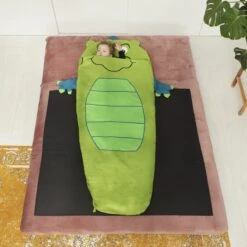 Dutch Mountains Kinderslaapzak Nijlpaard - 170 X 70cm Polyester - Zacht Lichtgewicht – Opberghoes -Buiten Kamperen 1200x1200 72