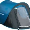 Dunlop Pop Up Tent 220 X 120 X 90 Cm - Grijs/ Blauw - 1 Persoons -Buiten Kamperen 1200x956