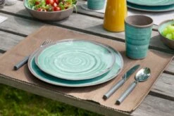 Bo-Camp Halo Melamine Serviesset - 12-delig - Aqua -Buiten Kamperen 900 1350 6181392 06
