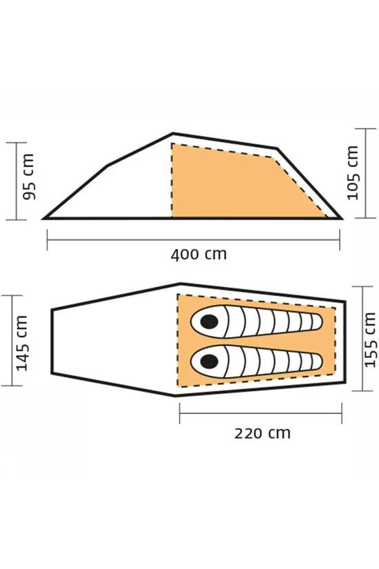 FJÄLLRÄVEN Abisko Shape 2-Persoons Tunneltent 4 FJÄLLRÄVEN Abisko Shape 2-Persoons Tunneltent - Afbeelding 2