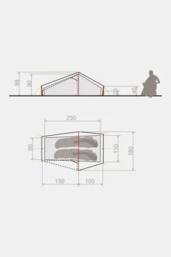VAUDE Power Lizard Seamless 1-2P Tent -Buiten Kamperen maabe00008 5353 07 nl